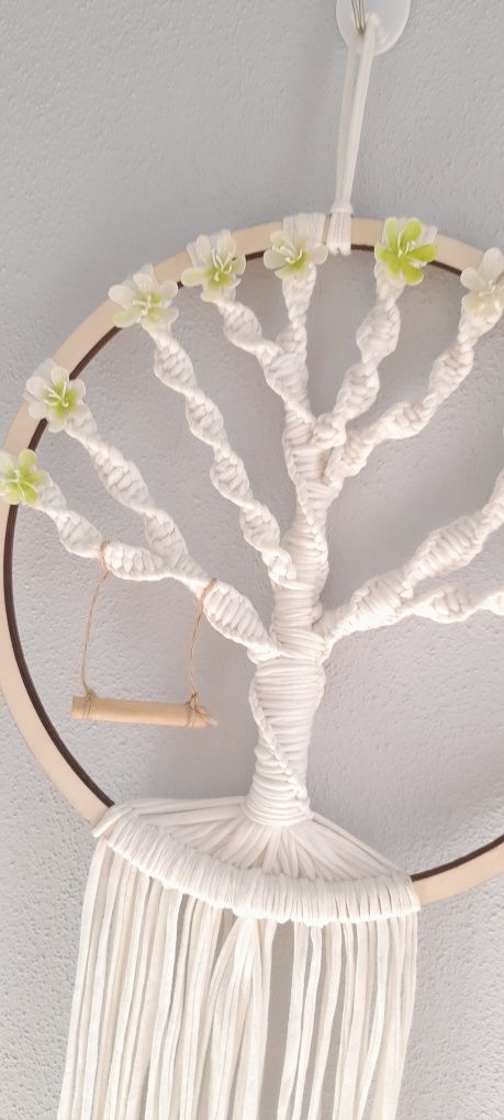 Decoração de parede macramé