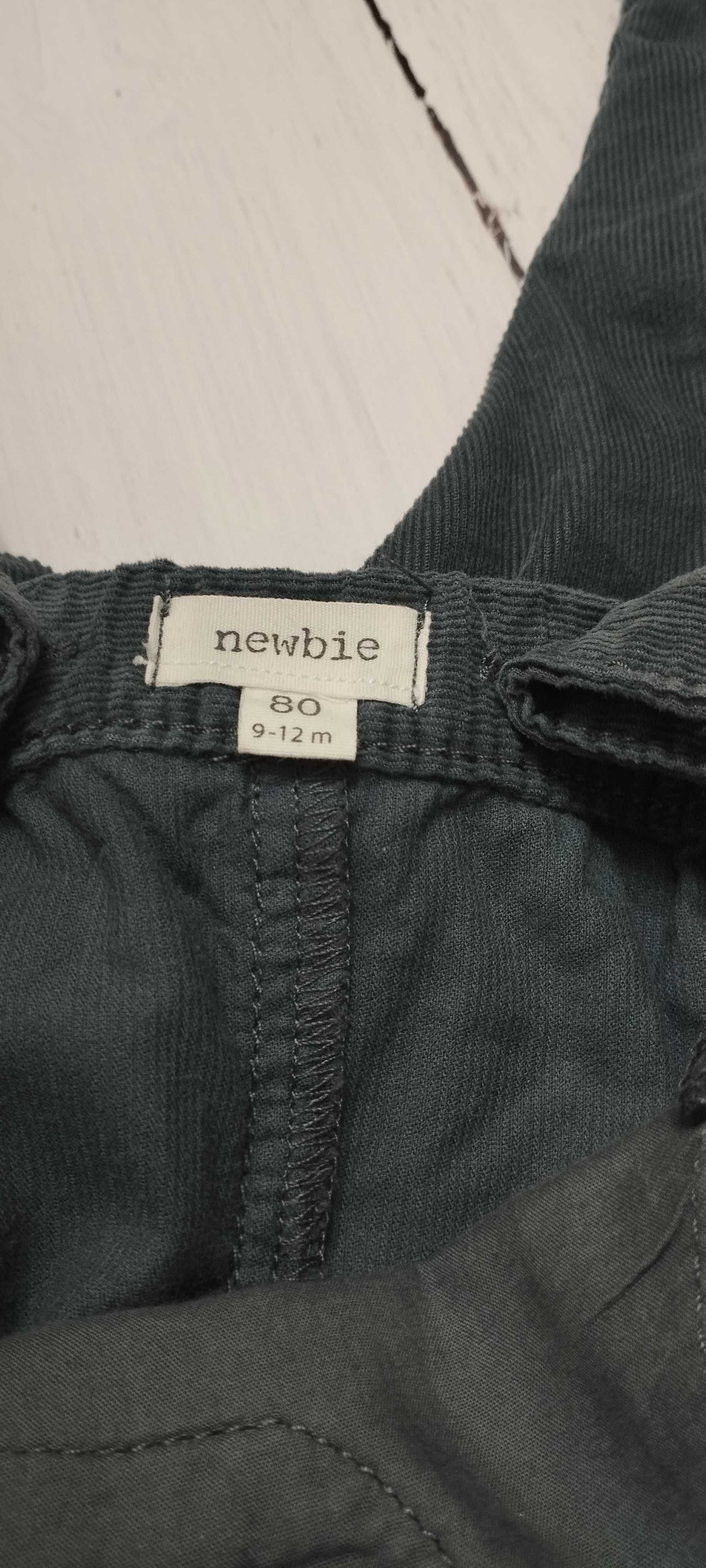 Spodnie na szelki chłopięce r.80cm Newbie