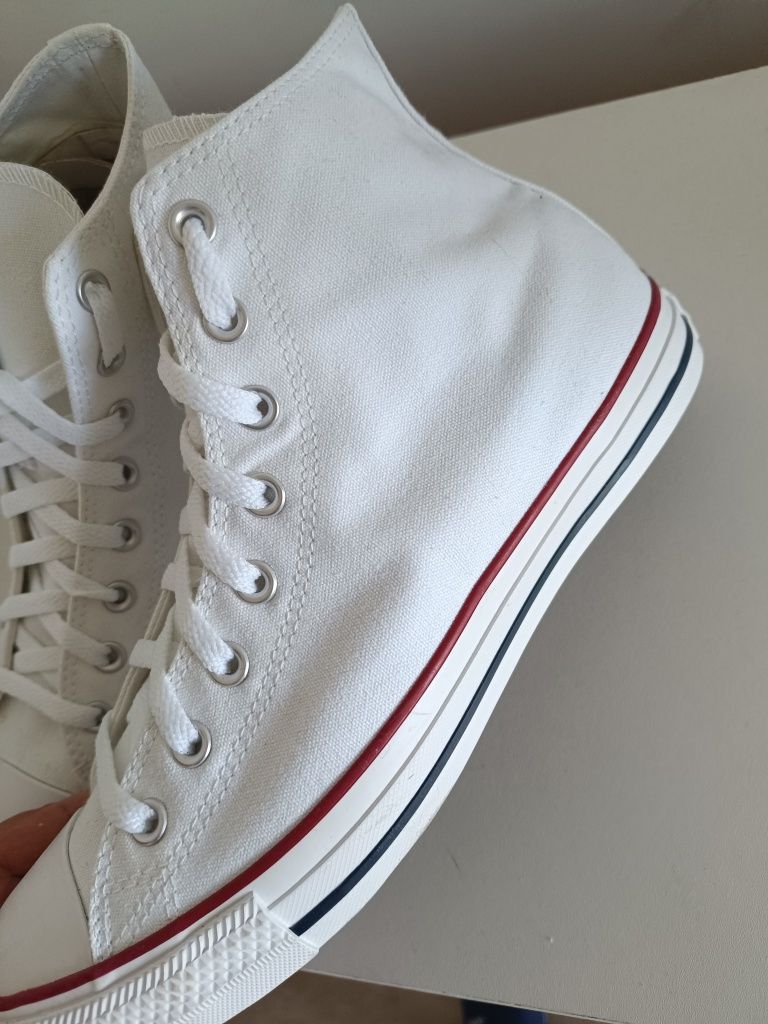 Converse r.44 (28.5 cm) trampki męskie białe wysokie