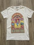 T-shirt biały z nadrukiem oversize vintage