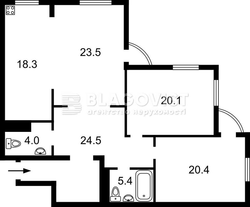 3-к - Чаадаєва, 2 - ЦЕГЛА - 2007р 6 поверх з 24 дорогі меблі та ремонт