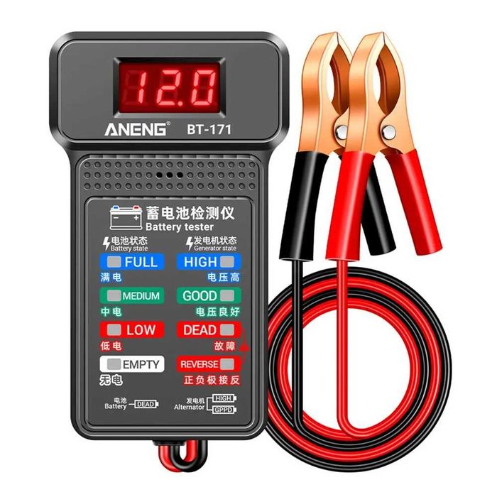 Medidor bateria 12v Multifuncional teste diagnostico bateria carro NOV