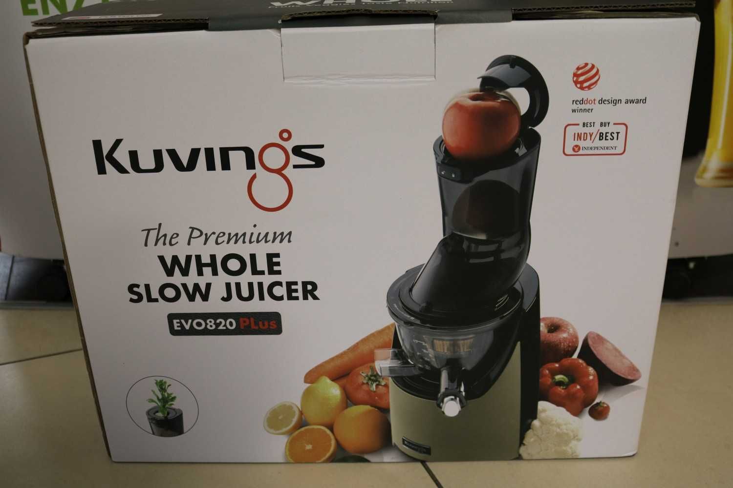 Kuvings Evo820 PLus Czerwona - wyciskarka wolnoobrotowa powystawowa