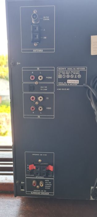 Aparelhagem SONY mod. HST-D305