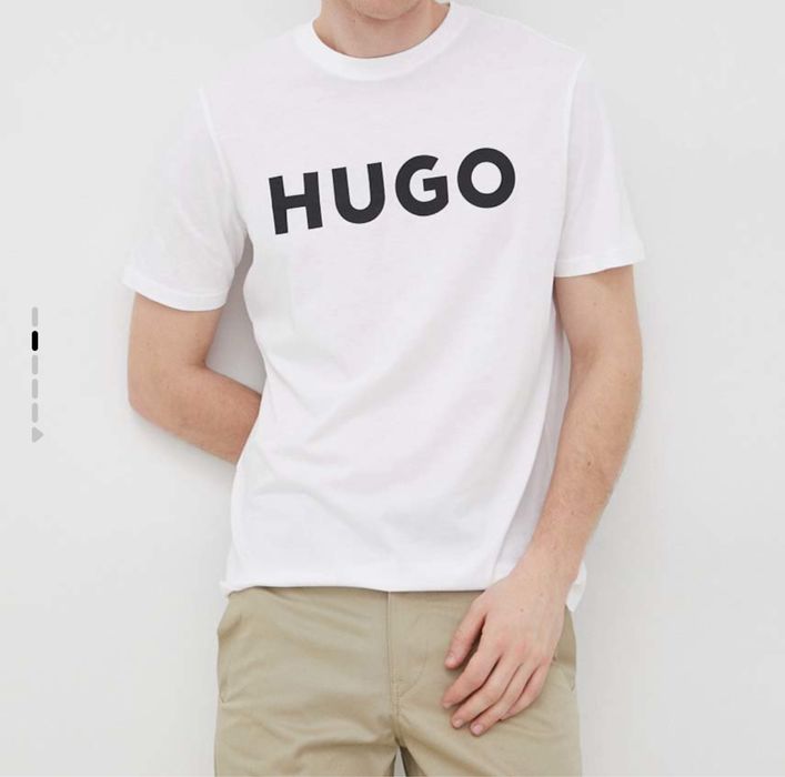 Футболка HUGO, белая, оригинал