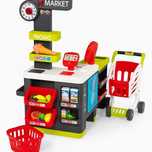 Sklepik dziecięcy Smoby Maxi Market – kasa + wózek + akcesoria