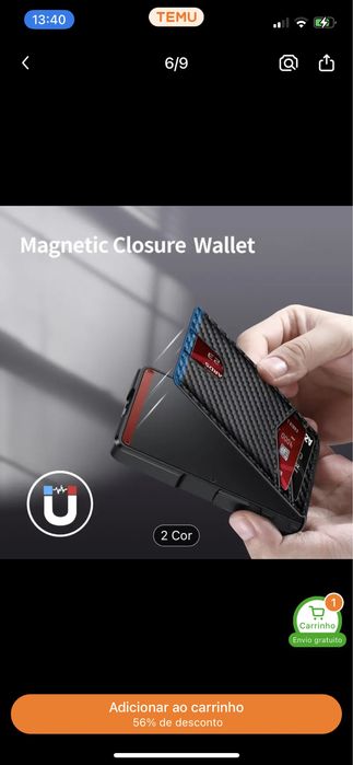 Carteira RFID minimalista Premium