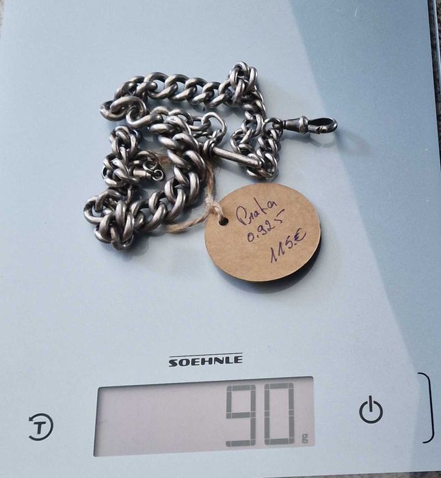 Corrente em prata para Relógio de bolso