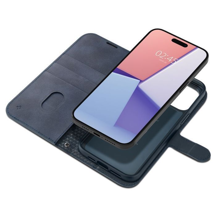 Etui Portfelowe Spigen "S" Pro iPhone 15 Pro Max w Kolorze Granatowym