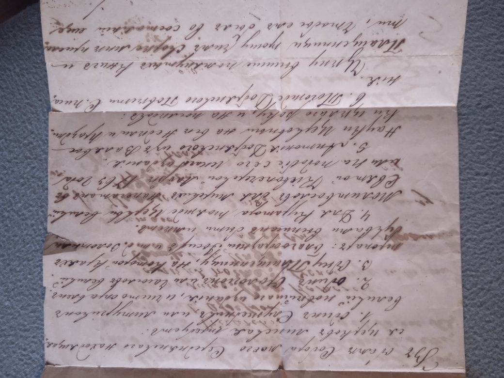Stary list napisany w języku rosyjskim.
