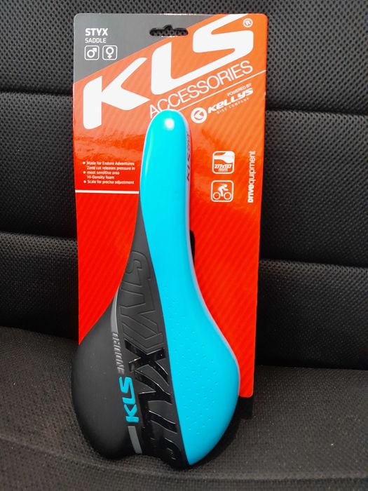 Nowe Siodełko Siodło Kellys Styx MTB 292g Enduro Blue niebieskie
