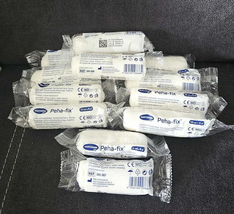 Opaska podtrzymująca Peha-fix, elastyczna, 10cmx4m i 8cmx4m 10szt+2szt