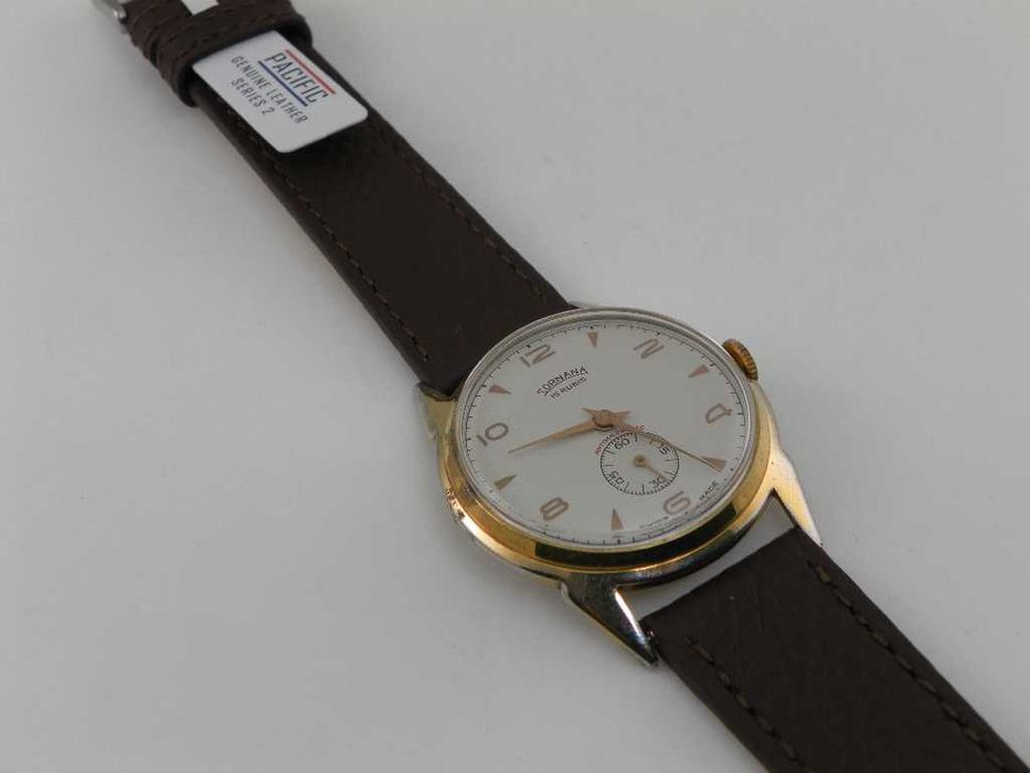 Duzy szwajcarski męski mechaniczny zegarek .. SORNANA 15 kam.