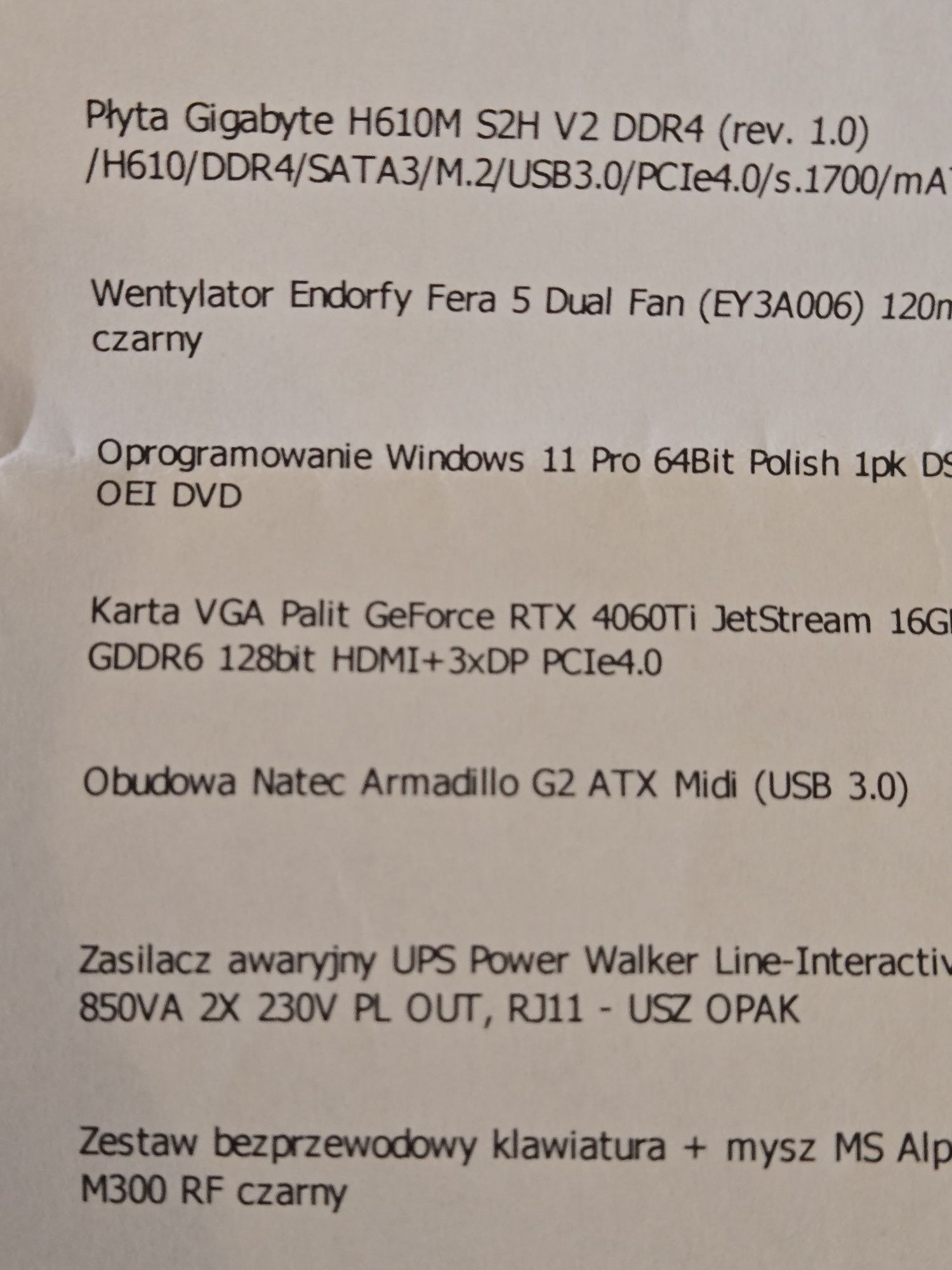 Palit Rtx 4060ti 16 gb w idealnym stanie