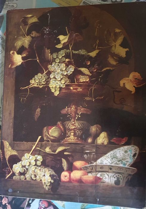 Joris van Son 1623-67 Patera z owocami, olej drewno 93x70 cm Polski