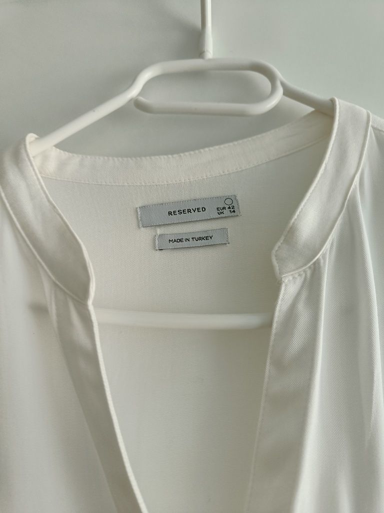 Bluzka koszulowa Reserved ecru