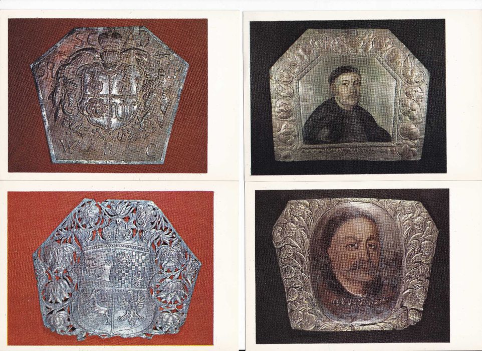 Portrety i blachy trumienne i epitafijne zestaw 9 pocztówek w obwoluci