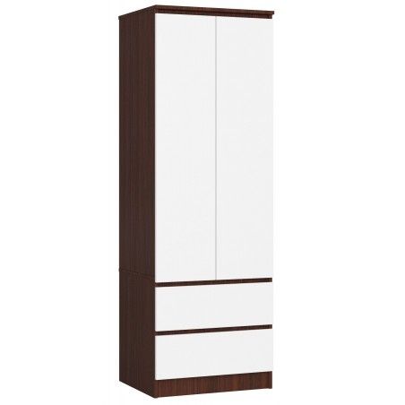 SZAFA Star S 60 cm 2 drzwiI 2 szuflady  WENGE / BIAŁA