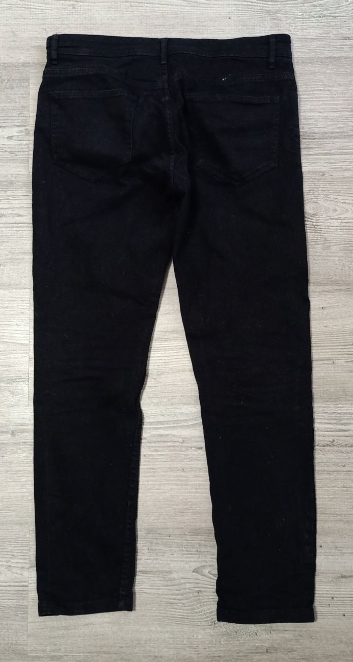 Czarne spodnie jeansowe jeansy rurki denim co w30 l30 slim