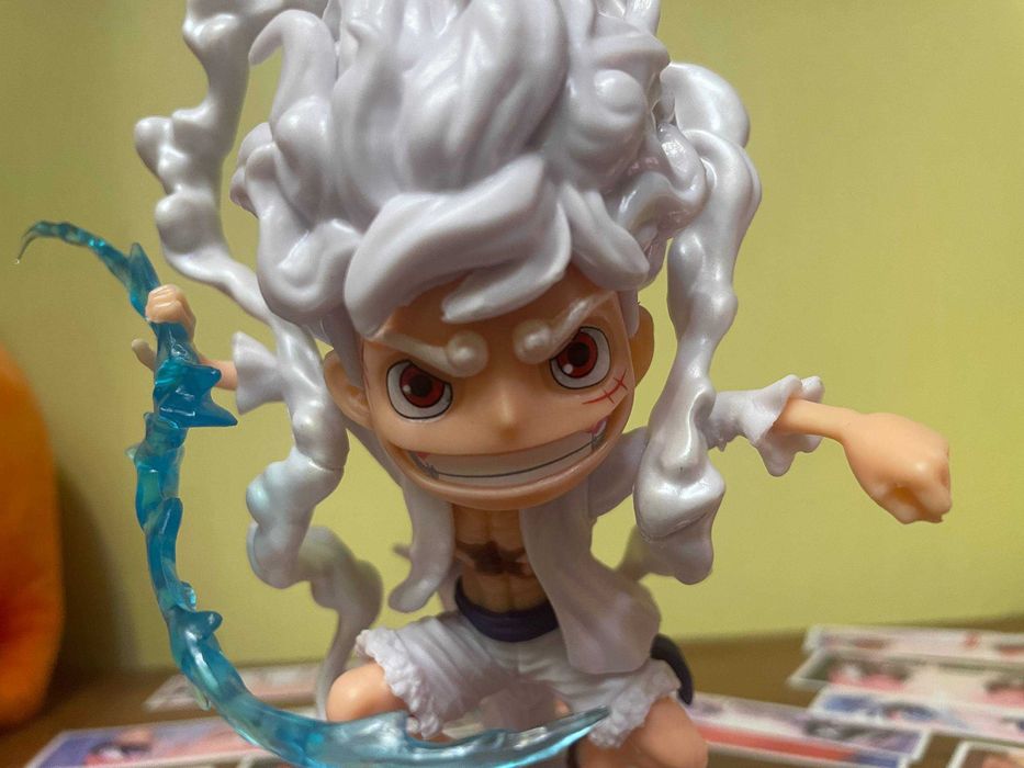 НОВА аніме фігурка Луффі Gear 5 One Piece / 18 см + 3 наліпки бонусом