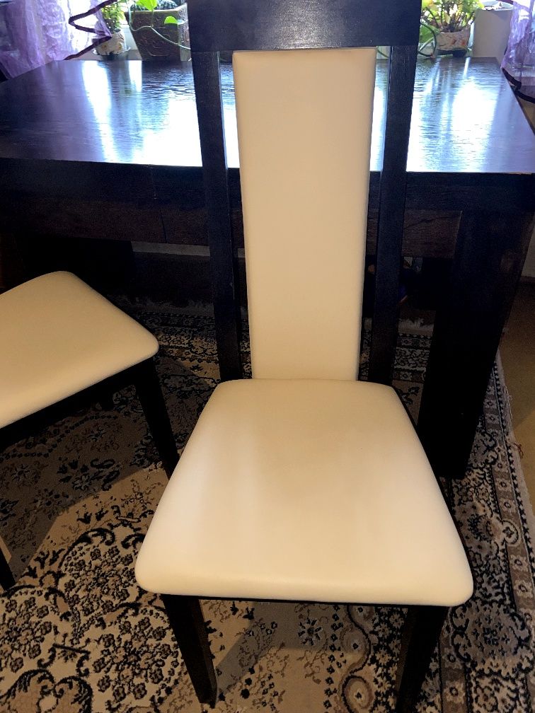 Stół dębowy rozkładany + 6 krzeseł