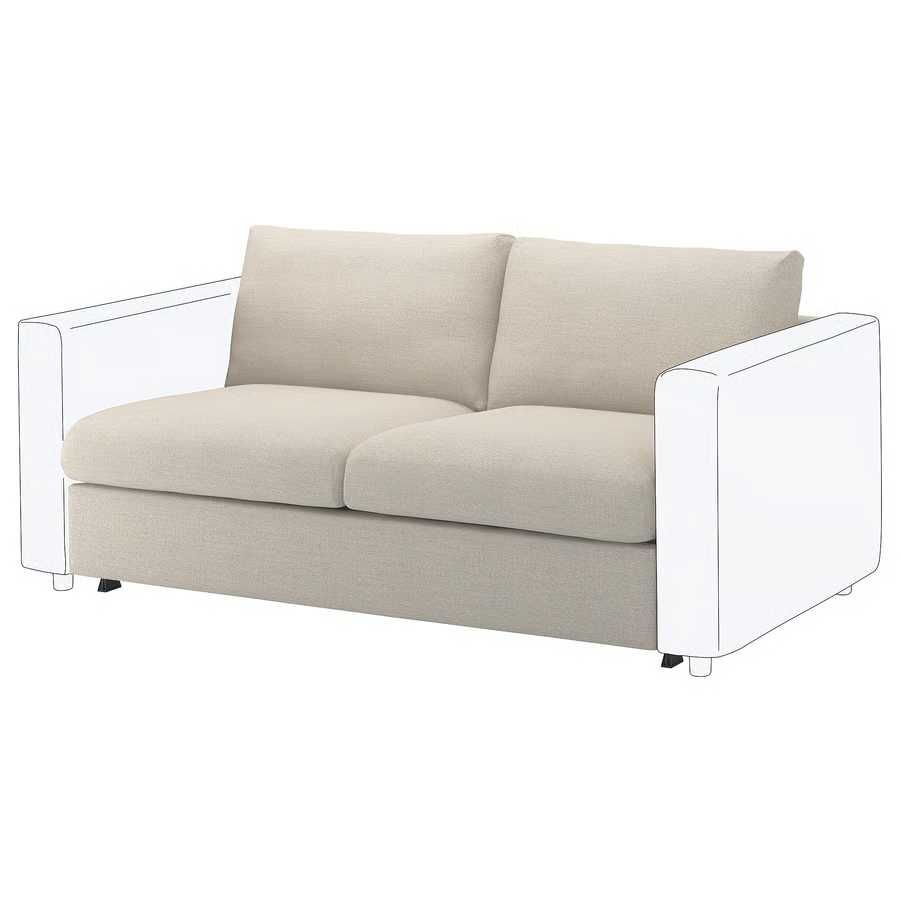 Prod. IKEA - Capa p/ secção sofá-cama 2 lugares VIMLE - Gunnared bege