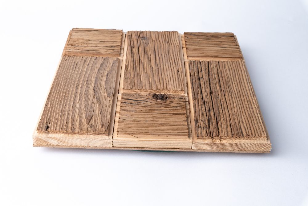 Promocja! Panele ścienne drewniane CEGŁA 7 stare drewno 3D 1szt.