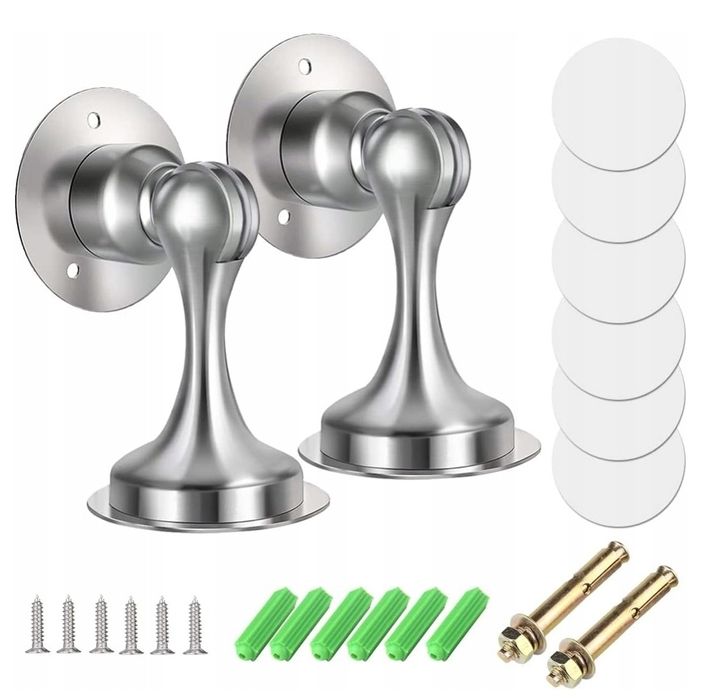 2x odbojnik magnetyczny do drzwi, stal nierdzewna