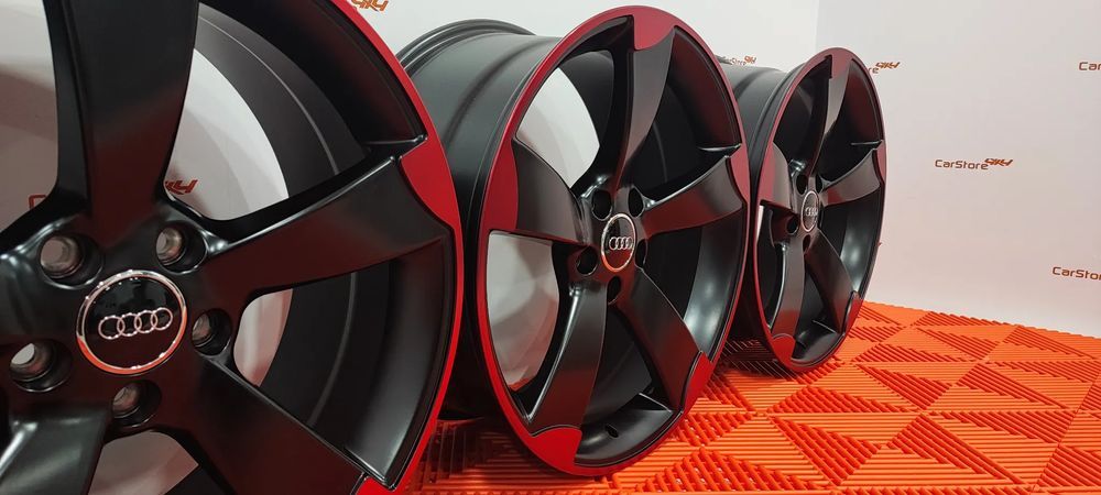 Jantes Look Audi Rotor 19 x 8.5 et 45 5x112 Preto e vermelho