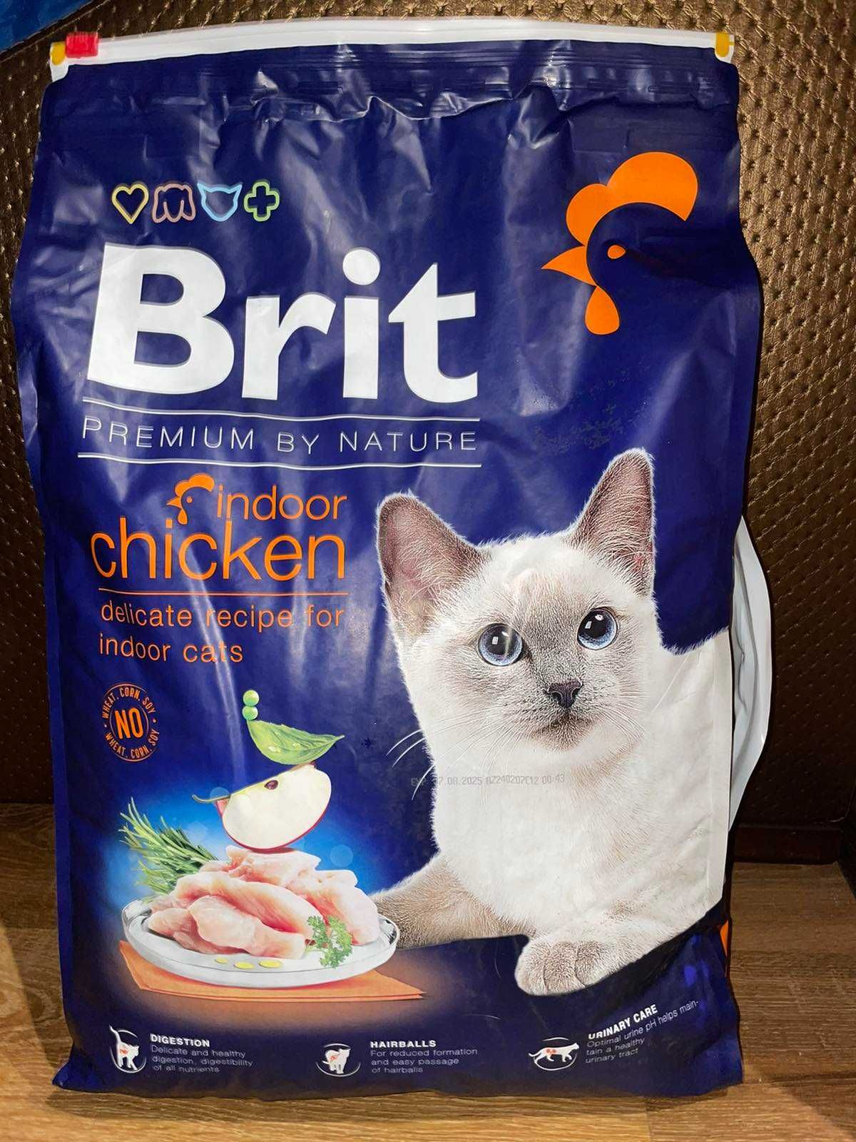 Сухой корм для кошек с курицей Brit Premium by Nature Cat Indoor 8 кг