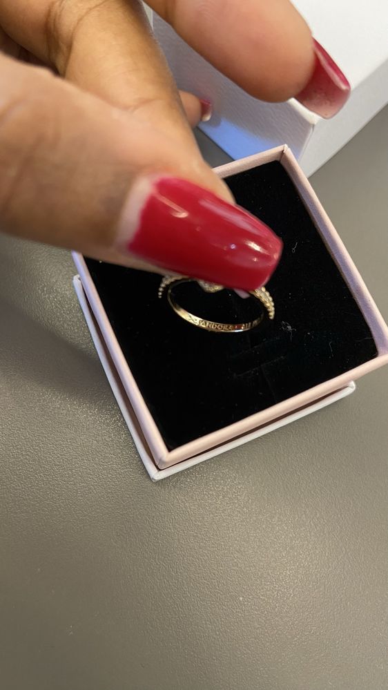 Elevated heart pandora gold ring