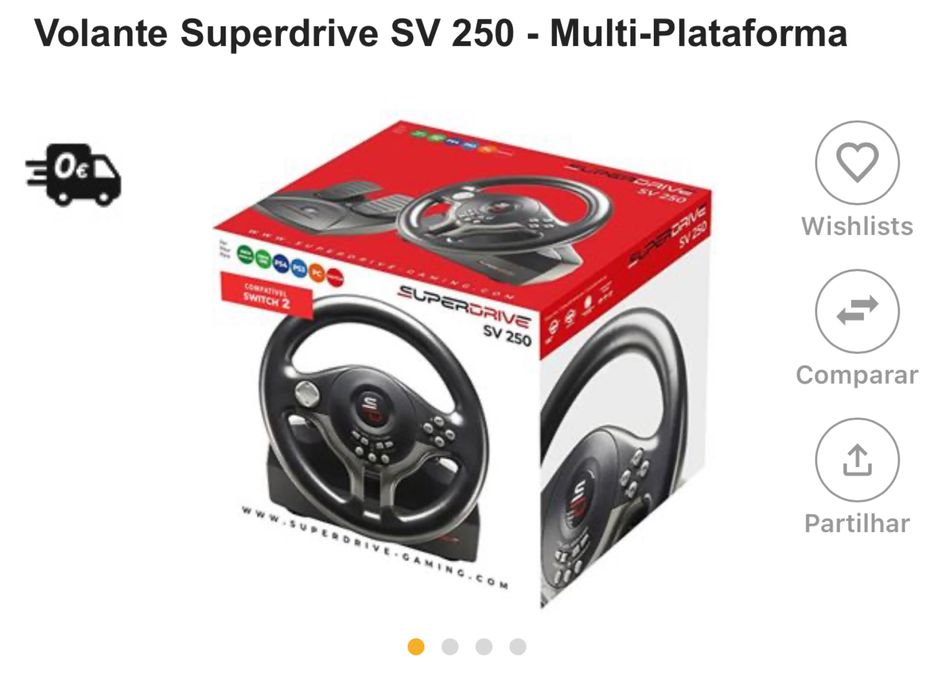 Volante e pedais para xbox e playstation