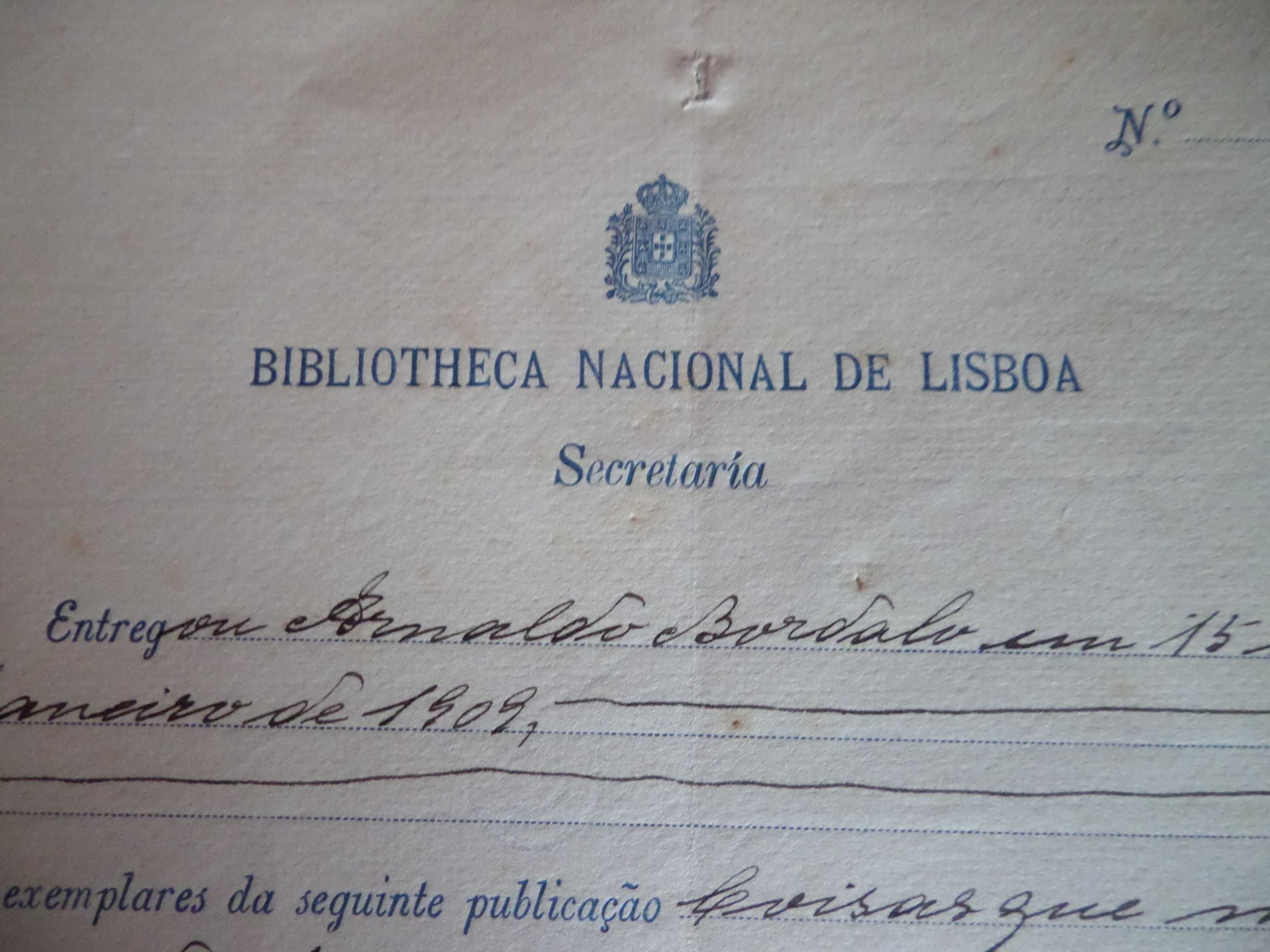 Documento antigo : Biblioteca Nacional de Lisboa  1909