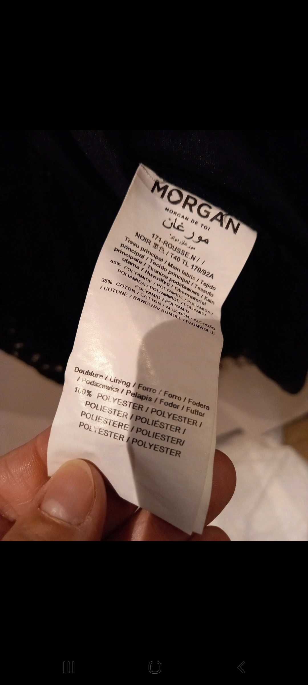 Vestido preto de cerimónia, com cintura colorida - 40/ 36 - Morgan