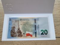 Zestaw banknotów kolekcjonerskich 20 zł - niskie numery, stan bankowy