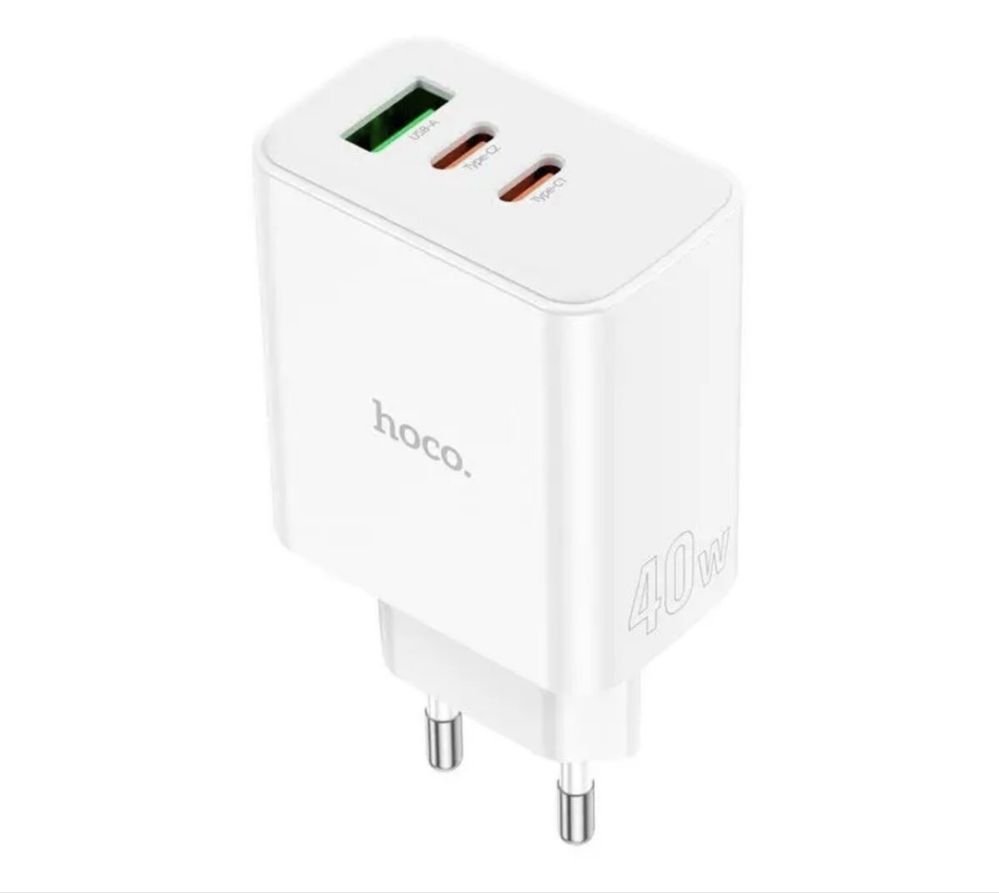 Потужний Зарядний Пристрій Hoco С126А / 40W / 1USB + 2USB-C