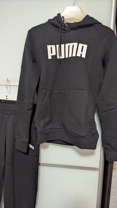 Костюм Puma чорний оригінал жіночий фліс,теплий хs розмір