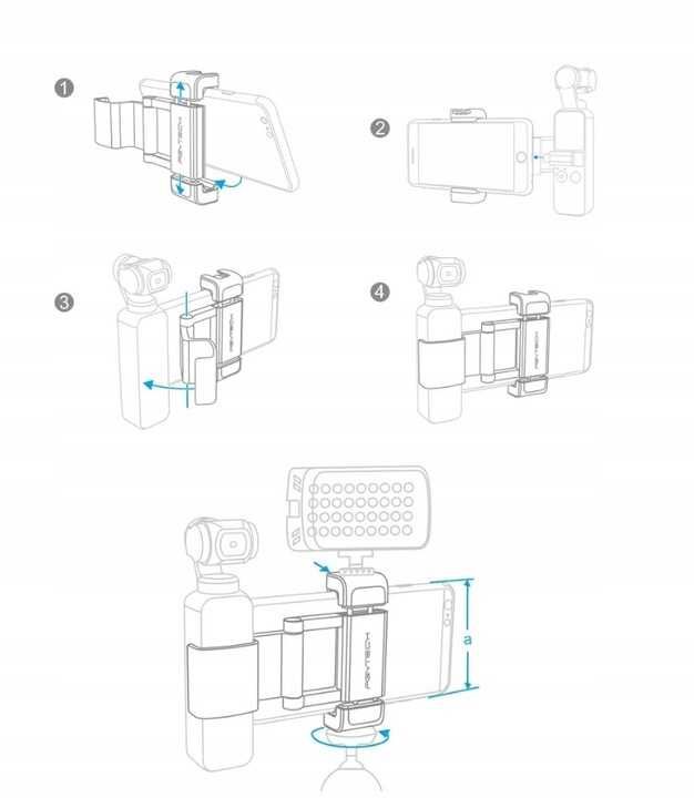 PGYTECH P-18C-029 DJI Osmo Pocket / Pocket 2 Mocowanie uchwyt