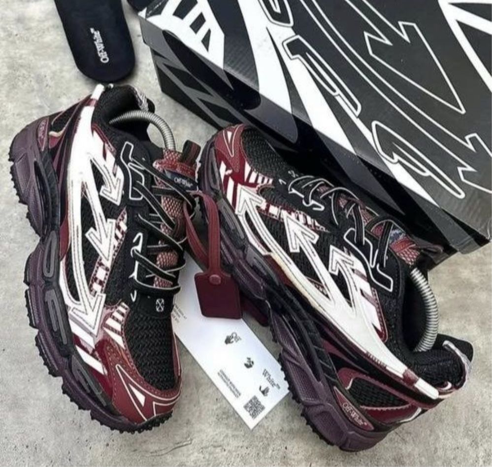 БЕЗ ПРЕДОПЛАТ‼️Кросівки Off White Be Right Back (Бордовіі),би райт бек