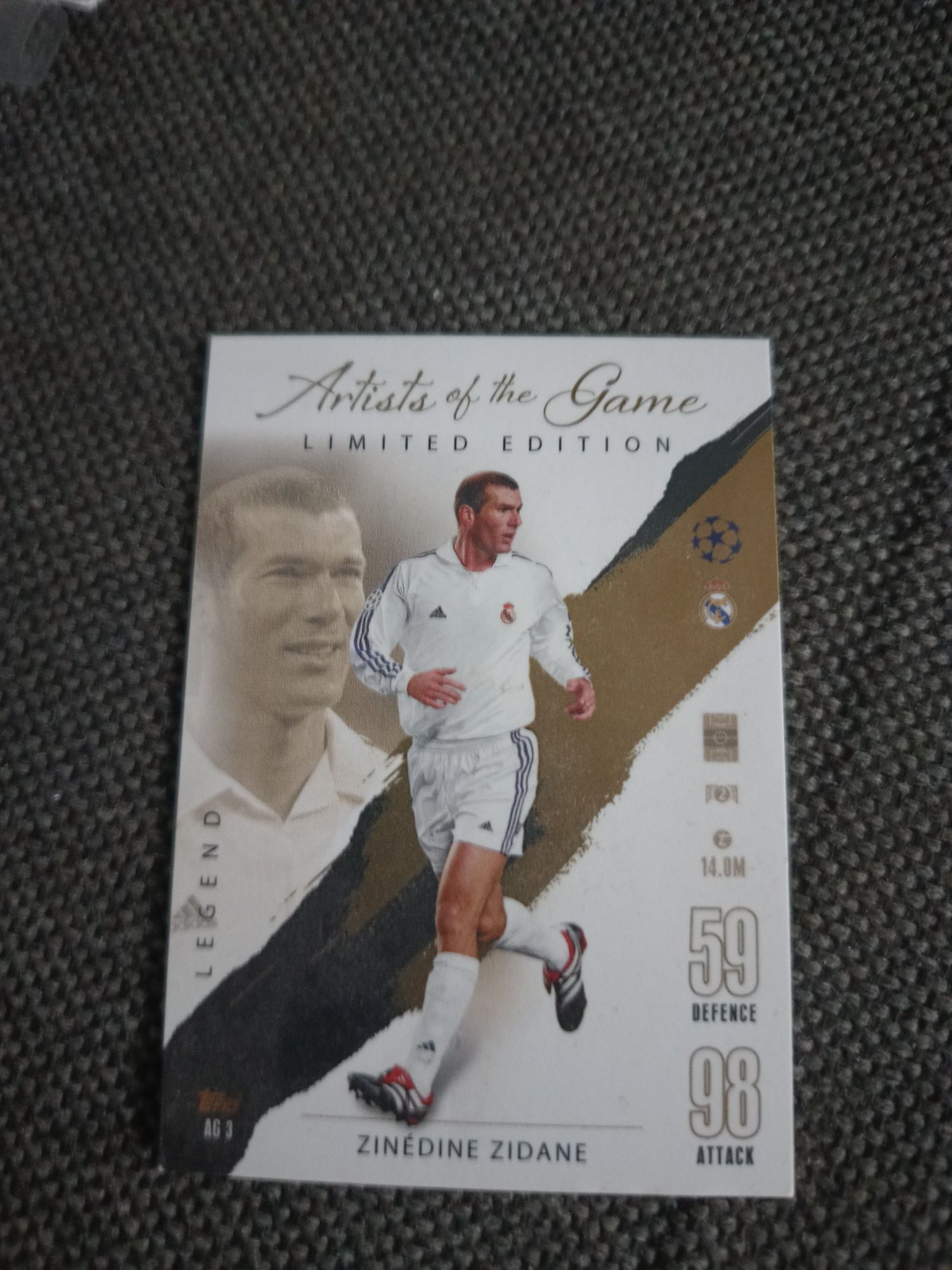 Karta piłkarska zidane artists of the game