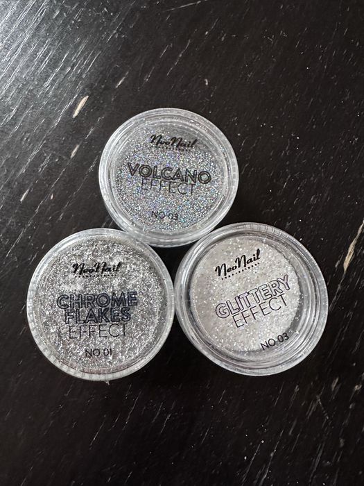 Pyłki do zdobienia paznokci NeoNail – zestaw 3 sztuki