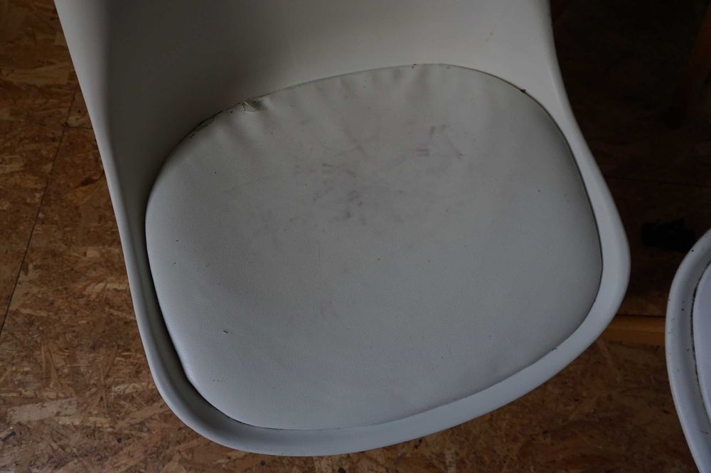 8 szt białe krzesła kubełkowe~ skandynawskie