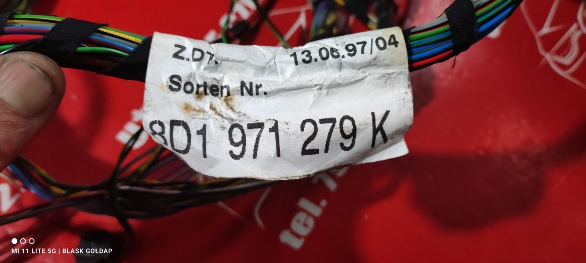 Wiązka Kompletna Czujnika Zmiany Obrotów ESP Audi A4 B5 2.8 Q 1998 rok