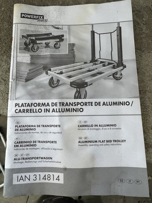 Carro de transporte em alumínio