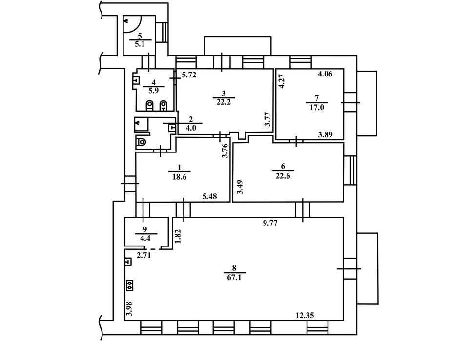 Центр! Оренда 4-К Квартири Костельна 4 Майдан