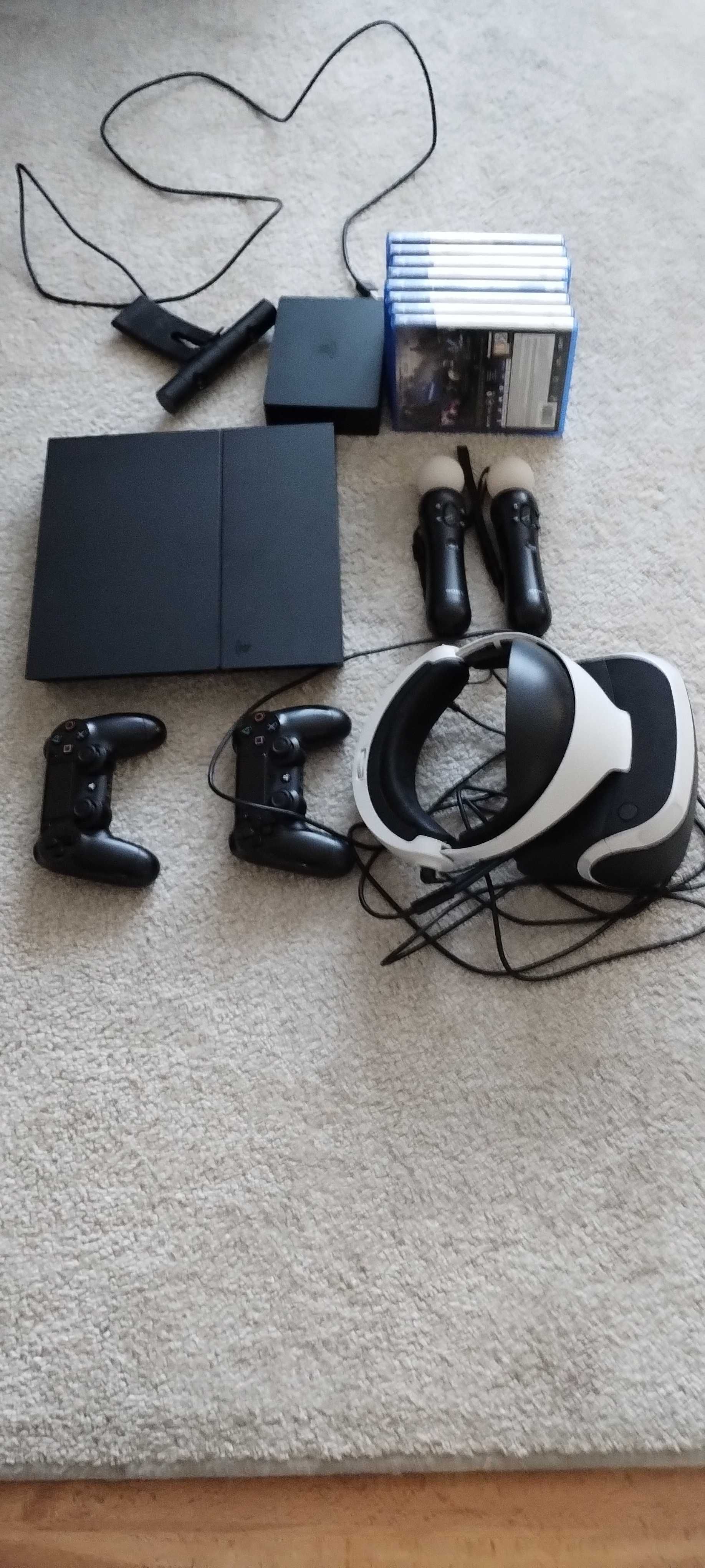 VR+ps4+gry+kontrolery+pady i kamera