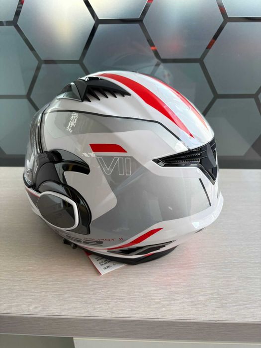 Kask motocyklowy LS2 VALIANT II Biało-czerwony roz.L