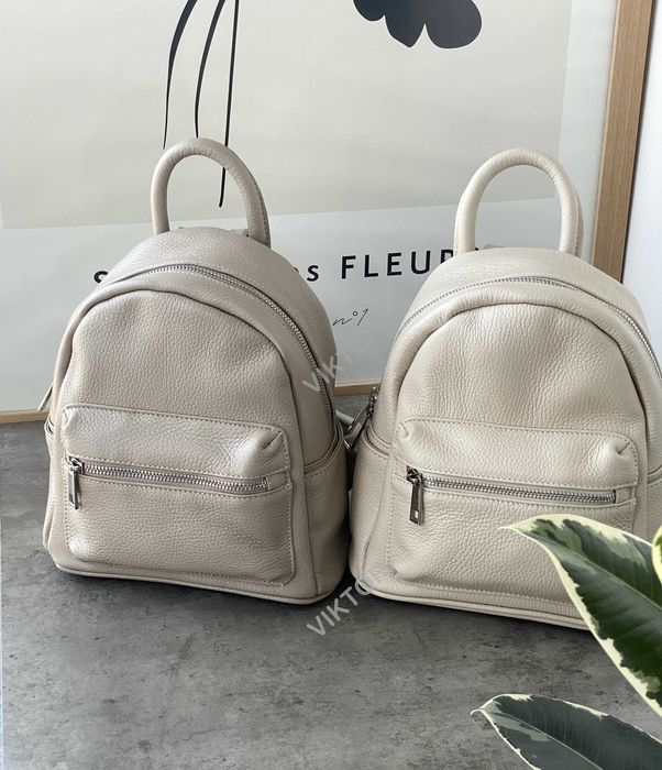 Компактный итальянский кожаный рюкзак. Натуральна шкіра