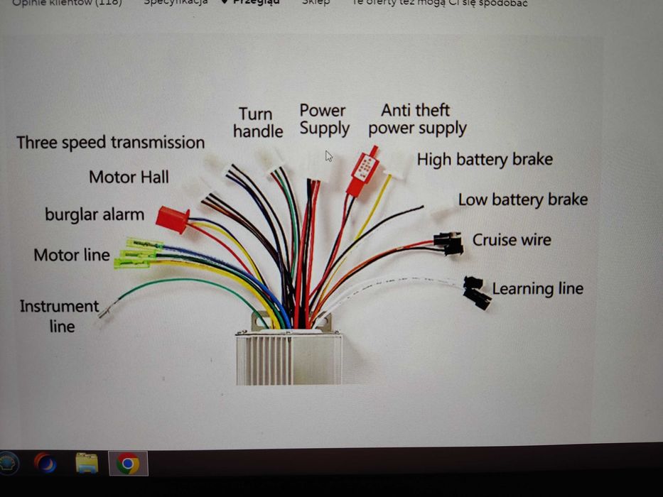Sterownik silnika BLDC 36 48 volt 350 W 18A