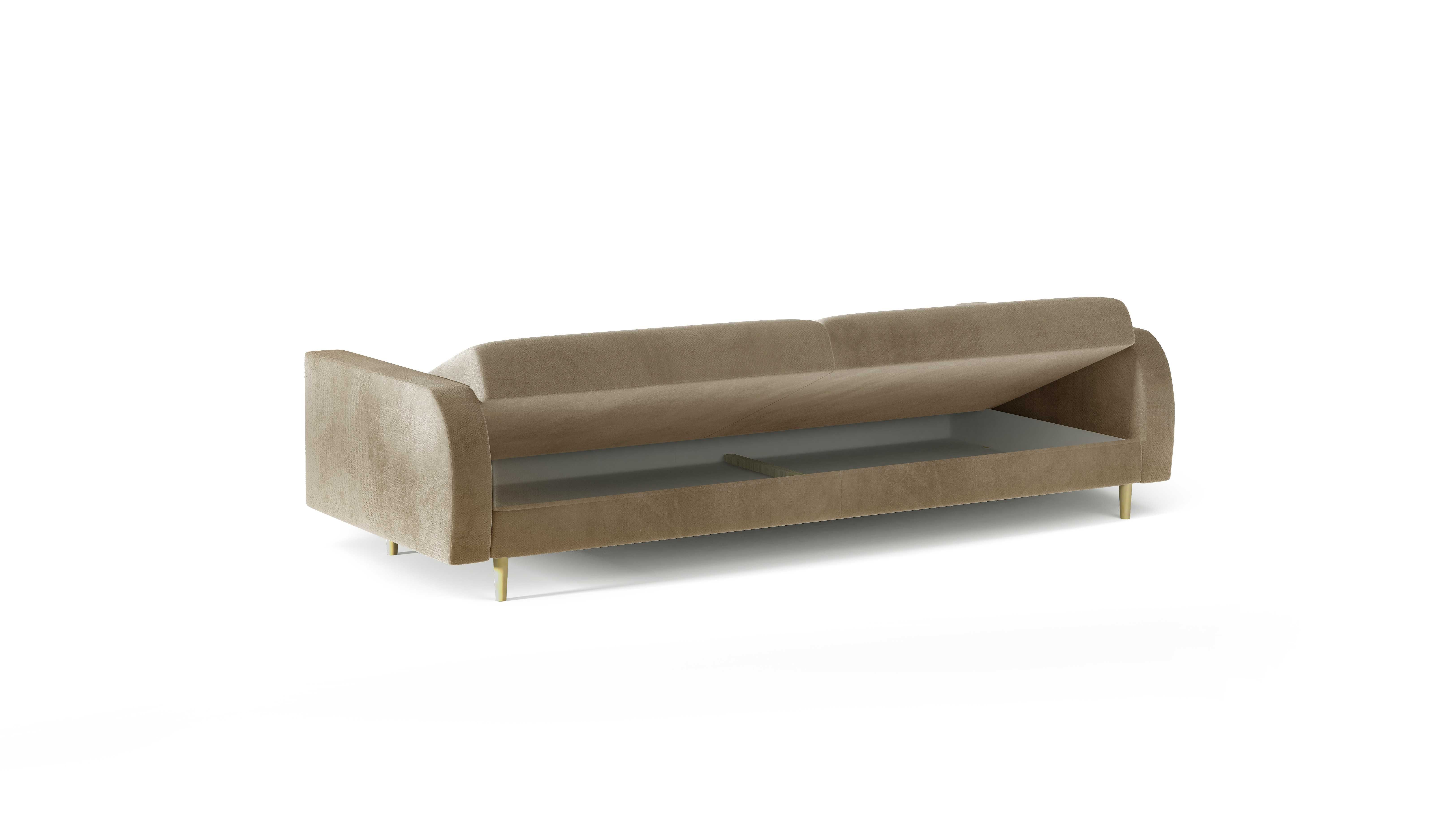 KANAPA sofa do salonu z funkcją spania pojemnik na pościel NOWA